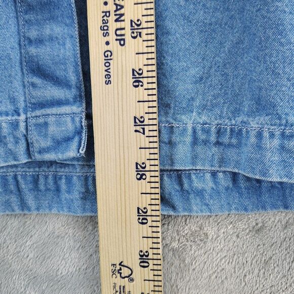 Blair Women Size XL Embroidered Angel Denim Button Down Shirt Top 90s Grannycore - Picture 4 of 12